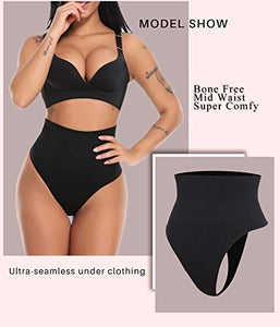 SLIMBELLE Tanga Guaina Mutande Contenitive Perizomi S(IT 32), Nero - Ilgrandebazar
