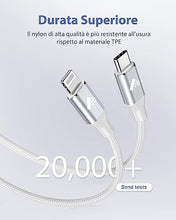 Carica l'immagine nel visualizzatore di Gallery, Cavo USB C a Lightning 1.8M Ricarica Tipo C, Carica Rapida Caricatore per iPhone 14 13 12 Pro Max Mini 11 SE 2020 X/XS Max/XR/8/7/6s/6 Plus 5s/5c/iPad