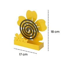 Carica l'immagine nel visualizzatore di Gallery, Porta Zampirone in Metallo Fiore Giallo. Portazampirone da interno o da esterno 17X5X18cm