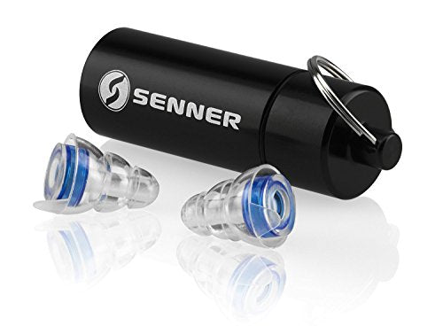 Senner MusicPro tappi per le orecchie a alta bottiglia nera, filtro blu - Ilgrandebazar