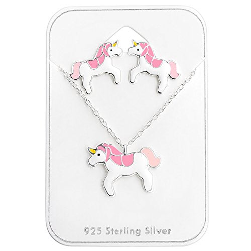 Monkimau Collana in argento Sterling 925 con ciondolo a forma di unicorno,...