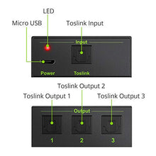 Carica l'immagine nel visualizzatore di Gallery, LiNKFOR 1X3 Splitter Ottico Audio 3 Porte 5.1CH SPDIF 1pz 1M Cavo - Ilgrandebazar
