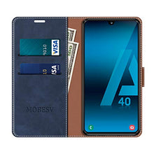 Carica l&#39;immagine nel visualizzatore di Gallery, MOBESV Custodia Samsung Galaxy A40, Cover a Libro Blu/Aqua - Ilgrandebazar