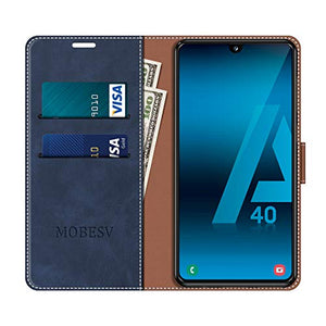 MOBESV Custodia Samsung Galaxy A40, Cover a Libro Blu/Aqua - Ilgrandebazar