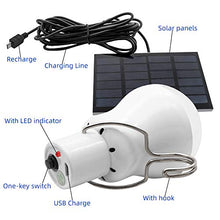 Carica l&#39;immagine nel visualizzatore di Gallery, solare lampada LED portatile della di lanterna Lampada + Pannello Solare