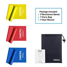 Carica l&#39;immagine nel visualizzatore di Gallery, OMERIL Bande Elastiche Fitness (3 Pezzi), 2 m/ 1,5 m Fasce con 3...