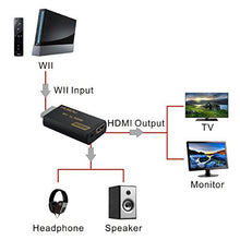 Carica l&#39;immagine nel visualizzatore di Gallery, Wii Convertitore,Musou a HDMI 1080P Audio Video Adattatore con Audio...