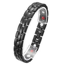 Carica l&#39;immagine nel visualizzatore di Gallery, Amery Braccialetto Magnetico da Uomo Bracciali Terapia Magnetica Nero - Ilgrandebazar