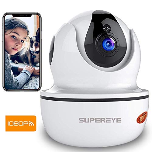 Supereye 1080P Telecamera di Sorveglianza WiFi, videocamera IP Interno...