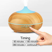 Carica l&#39;immagine nel visualizzatore di Gallery, KBAYBO 550ml Telecomando USB Raffreddare la nebbia Venatura del legno chiaro