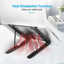Carica l&#39;immagine nel visualizzatore di Gallery, AOVUYCK-Store Supporto PC Portatile, 8 Livelli Regolabile &amp; Raffreddamento Porta PC, Pieghevole in Plastica e Silicone Laptop Stand per Computer Portatili e Tablet (10-15,6’’)