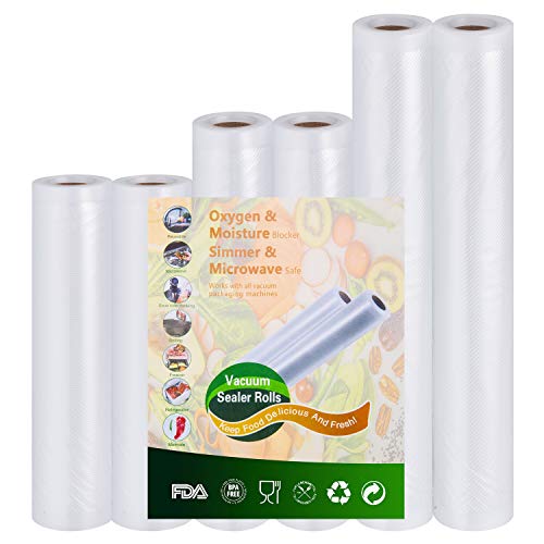 Sottovuoto-rotoli per alimenti-conservazione 6 Rotoli (15+20+28)*300cm