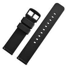 Carica l'immagine nel visualizzatore di Gallery, WOCCI 14mm 18mm 20mm 22mm 24mm Orologi Cinturino in Silicone 20mm, Nero