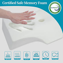 Carica l'immagine nel visualizzatore di Gallery, HOMCA Cuscino Cervicale Ergonomico Cuscino Ortopedico Memory Foam Sostenere Testa, Collo, Spalle, Federa Lavabile, 61 x 41 x 11/9cm