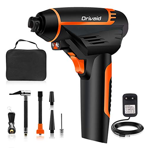 Drivaid Compressore Aria Portatile Auto, Ricaricabile Elettrico Batteria,... - Ilgrandebazar