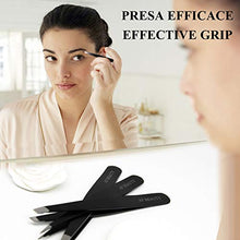 Carica l&#39;immagine nel visualizzatore di Gallery, Pinzette Per Sopracciglia Professionali Di Nuova Generazione In Acciaio Nero