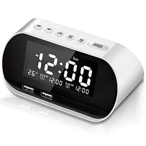 CHIMAERA Sveglia Digitale,FM Orologio,Radiosveglia da Comodino con White