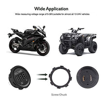 Carica l&#39;immagine nel visualizzatore di Gallery, YGL Voltmetro DC 24v / 12v Auto/Moto Impermeabile Tensione Corrente Blu - Ilgrandebazar