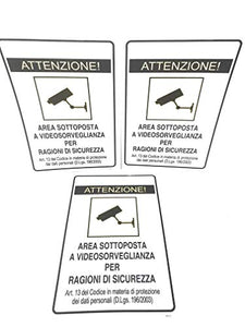 TEMPO DI SALDI 3 x Cartello Segnaletico Attenzione! Area Sottoposta A... - Ilgrandebazar