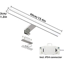 Carica l&#39;immagine nel visualizzatore di Gallery, Lampada Specchio Bagno Led Wowatt Parete 40cm 8W Bianca Calda