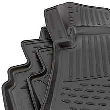 Carica l'immagine nel visualizzatore di Gallery, Novline MAT508 Set di tappetini in Gomma su Misura, Colore: Nero