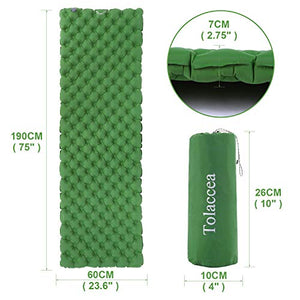 Tolaccea Materassino da Campeggio Gonfiabile Materasso Ultralight...