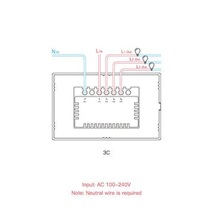 SONOFF T3US3C Interruttore Intelligente Luce Controllo RF Wireless T3US3C-TX