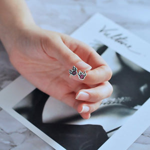 Orecchini scintillanti Twenty Plus a forma di Minnie, con pietre ossido...