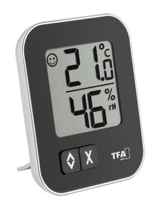 TFA 30.5026.01 Moxx Digital Thermo-Hygrometer-Black, Nero, 1 Confezione - Ilgrandebazar