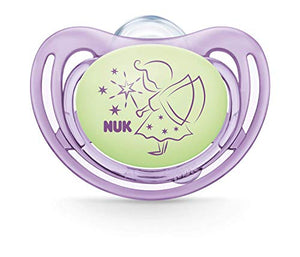 NUK 10177143 Freestyle Night - Ciuccio ortodontico in silicone, da 18 a 36... - Ilgrandebazar