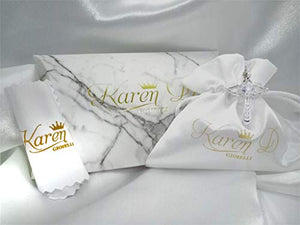 Collana Donna Argento 925 di Karen D Gioielli Ciondolo croce Zircone White - Ilgrandebazar