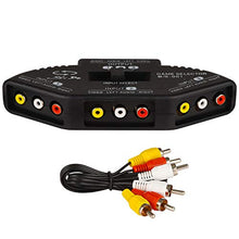 Carica l&#39;immagine nel visualizzatore di Gallery, Commutatore audio video, AV Connettori, RCA Selettore con 3-porte-Input... - Ilgrandebazar