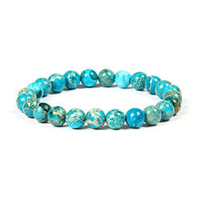 Carica l&#39;immagine nel visualizzatore di Gallery, GD GOOD.designs EST. 2015 Bracciale Chakra Perle di Diaspro - Pietra Marina...