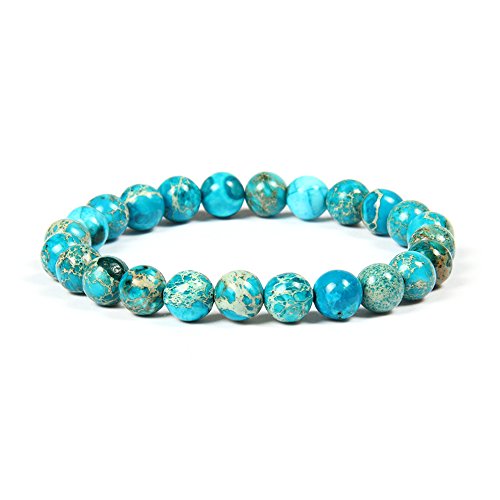 GD GOOD.designs EST. 2015 Bracciale Chakra Perle di Diaspro - Pietra Marina...