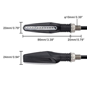 Proster MY214, Indicatori di direzione a LED, impermeabili, DC 12V, Nero, 4...