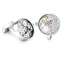 Carica l&#39;immagine nel visualizzatore di Gallery, HONEY BEAR Uomo Orologiore i gemelli movimento d&#39;epoca con Gift Argento - Ilgrandebazar