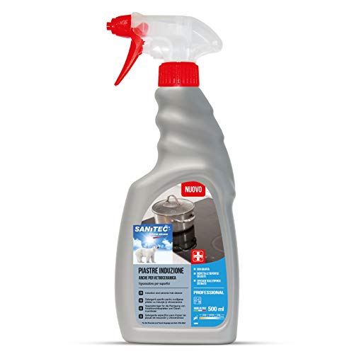Sanitec Piastre Induzione e Vetroceramica, Detergente Specifico, Spray 500...