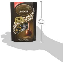 Carica l&#39;immagine nel visualizzatore di Gallery, Lindt Cornet Lindor 70% Cacao, Circa 16 Praline, 200g