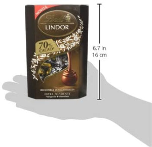 Lindt Cornet Lindor 70% Cacao, Circa 16 Praline, 200g