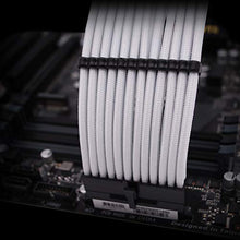 Carica l&#39;immagine nel visualizzatore di Gallery, EZDIY-FAB Kit Cavo di Prolunga PCI-E 24Pin / 500mm/19.68in, Weiss- with combs - Ilgrandebazar
