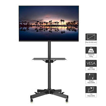 Carica l&#39;immagine nel visualizzatore di Gallery, 1home Supporto TV da Pavimento con Ruote Carrello, Staffa Porta 23&quot;-55&quot;/50 kg - Ilgrandebazar