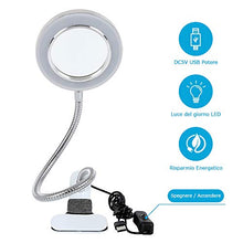 Carica l&#39;immagine nel visualizzatore di Gallery, Lampada Estetista con Lente d&#39;Ingrandimento 8 Diottrie,Lampada LED USB... - Ilgrandebazar
