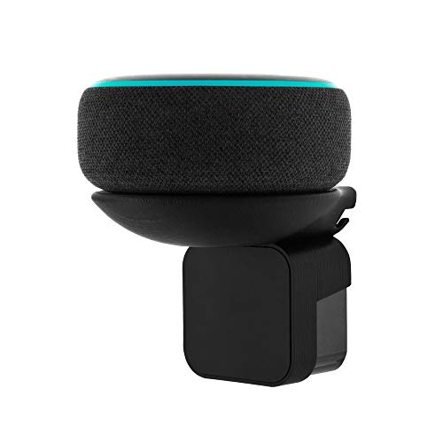 Supporto compatto ECHO DOT per PRESA ITALIANA. Cavo nascosto, NO VITI o Nero