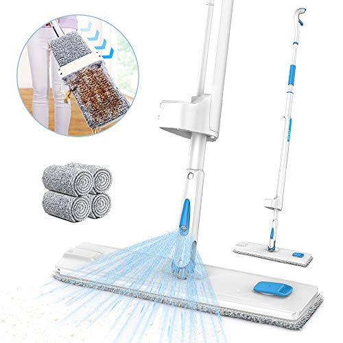 JASHEN Lavapavimenti a Spruzzo, Spray Mop con 4 Panni Sostituibili, Scopa... - Ilgrandebazar