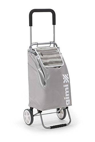 GIMI Flexi Carrello Portaspesa, Portata 30 kg, Telaio Richiudibile, Argento