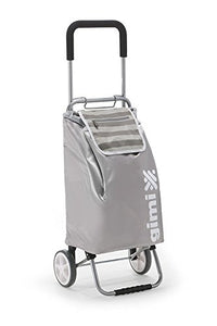 GIMI Flexi Carrello Portaspesa, Portata 30 kg, Telaio Richiudibile, Argento