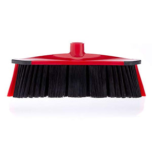 Vileda 3Action Scopa per Interni, con 3 Diverse Setole, Cattura Rosso-grigio - Ilgrandebazar