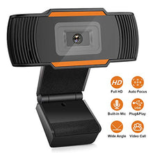Carica l'immagine nel visualizzatore di Gallery, FONCBIEN Webcam 720P Full HD con Microphone per PC Regolabile Web