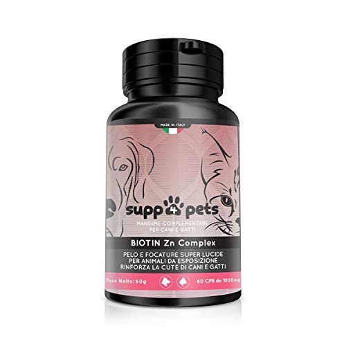 SUPP4PETS BIOTIN Zn Complex per Il Pelo e la Cute di Cani e Gatti 60 CPR da...