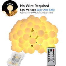 Carica l'immagine nel visualizzatore di Gallery, Tomshine Luci Della Stringa Palla 80 Palle Alimentato a batteria IP44...